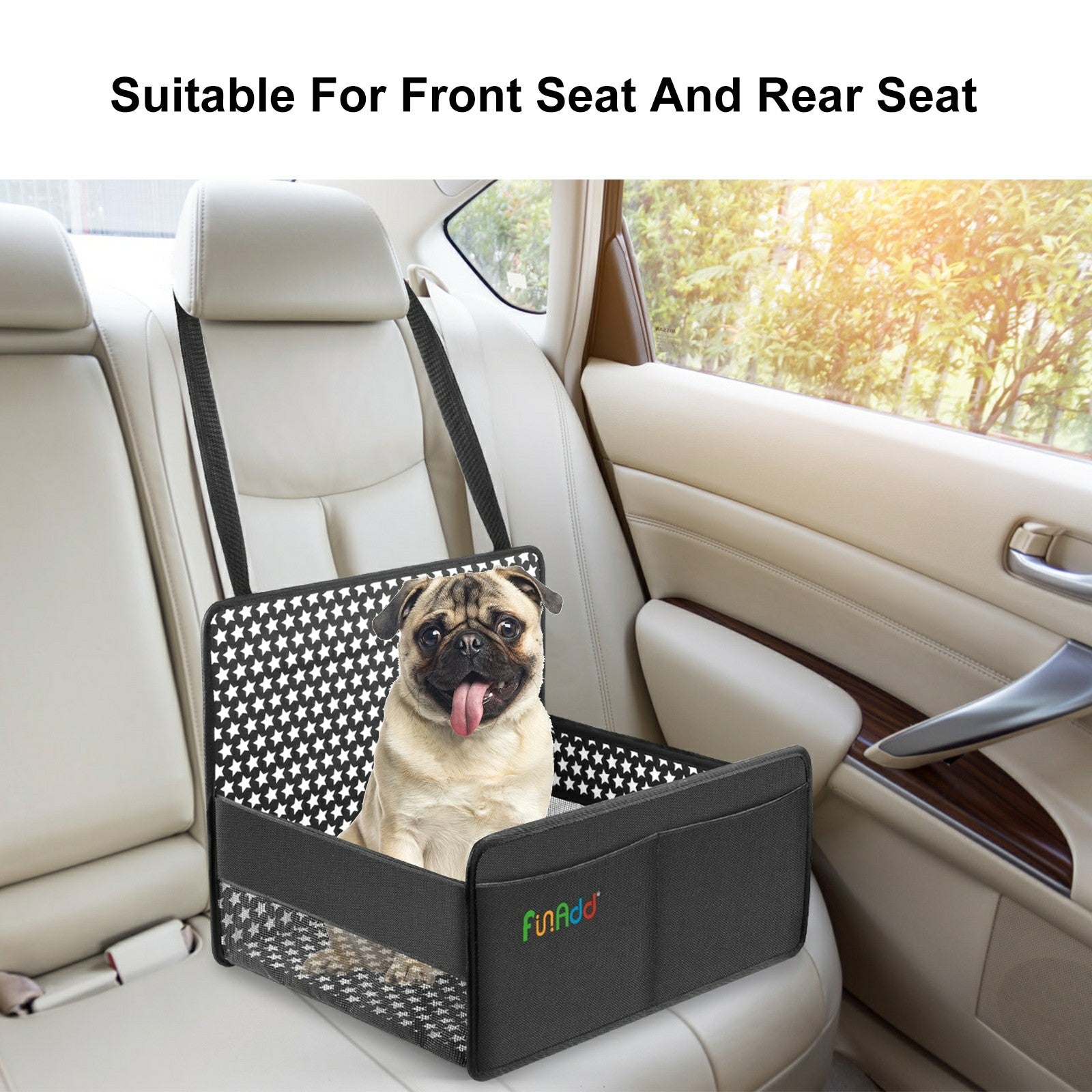 FUNADD FA2003 Anti-dirt Car Trip Pet Safety Seat Breathable Dog Cat Nest FUNADD FA2003 Anti-dirt Car Trip Pet Safety Seat Breathable Dog Cat Nest